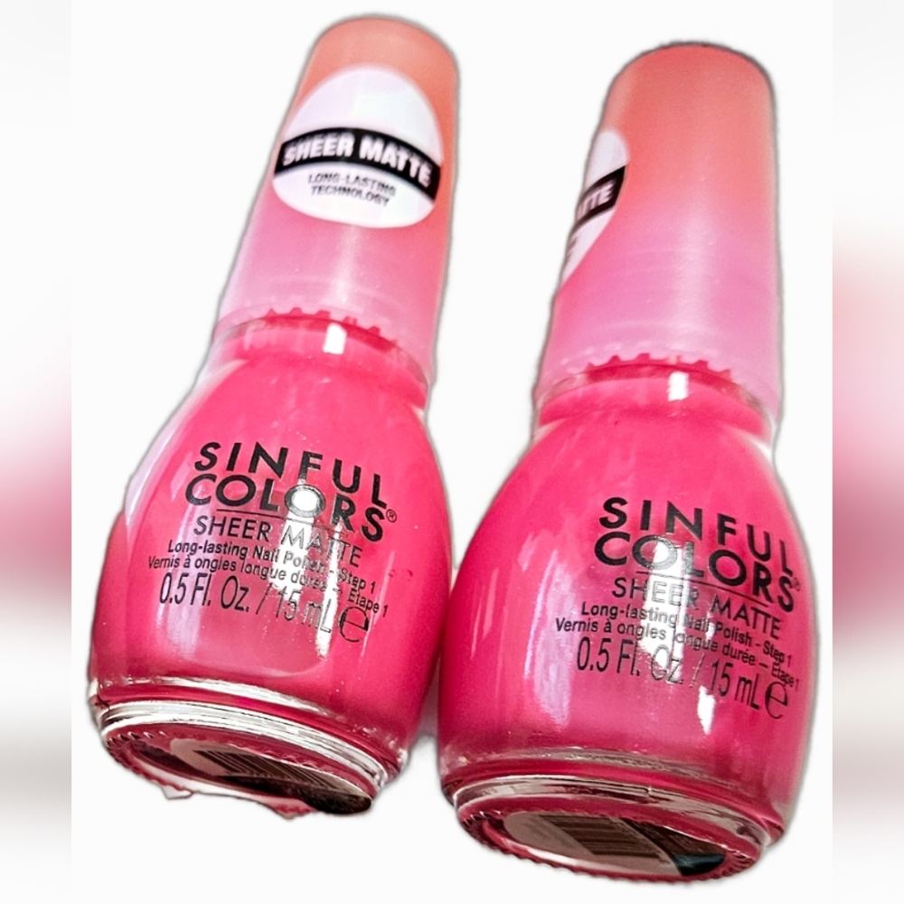 NWT 》2×《 SINFUL COLORS SHEER MATTE: HOT PINK TIGHTS!